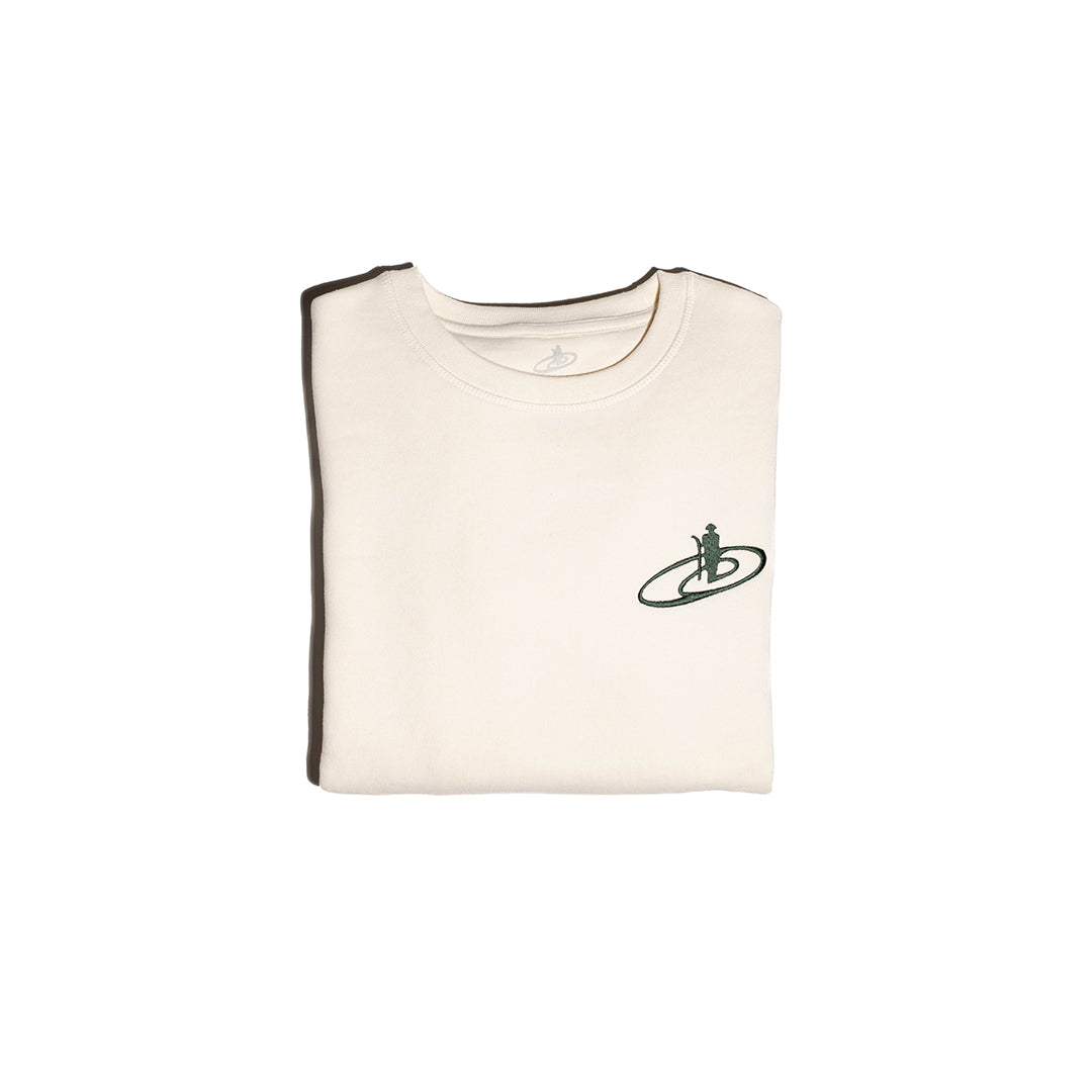 Man in the Field Embroidered Crewneck