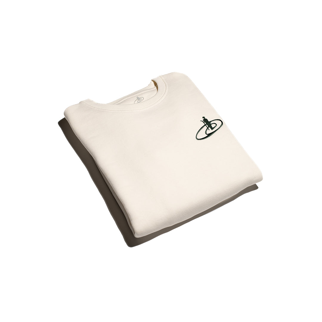 Man in the Field Embroidered Crewneck